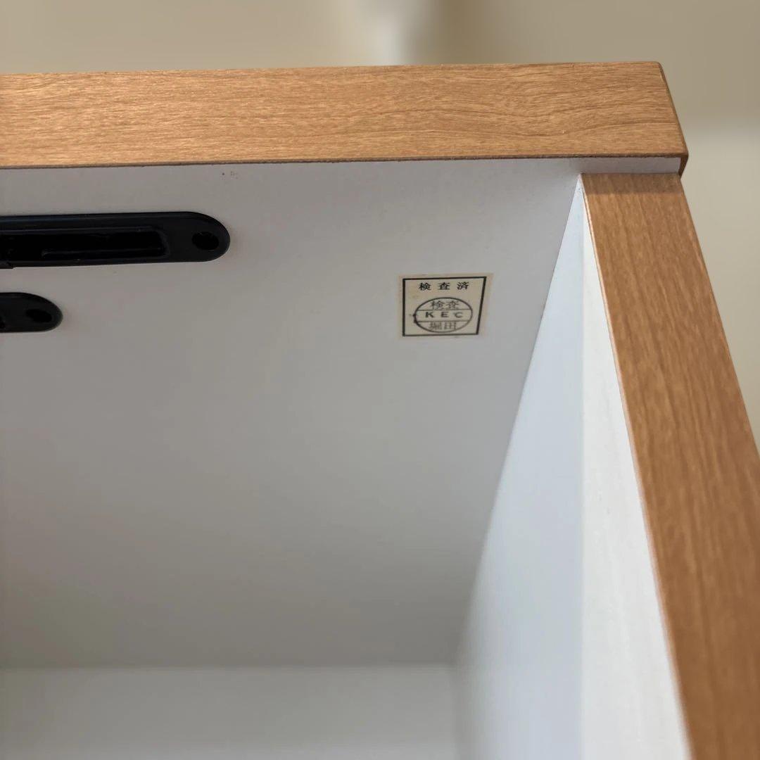 美品！堀田木工オープン食器棚ナチュラル木目調 食器棚 強化ガラス扉