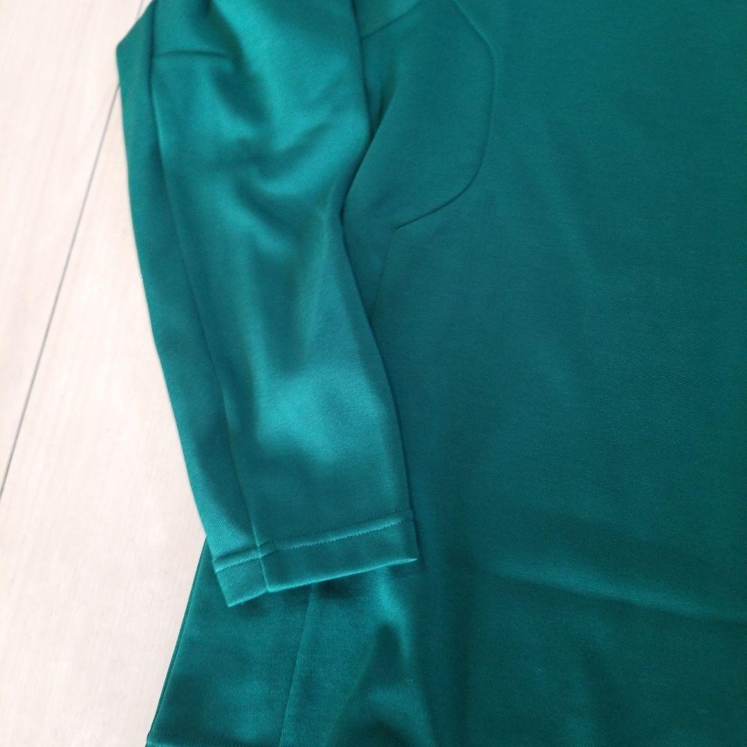 DESCENTE GOLF ハイネックシャツ 緑　ハーフジップ　XL