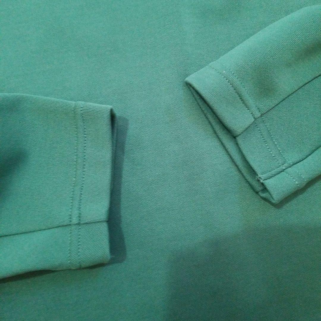 DESCENTE GOLF ハイネックシャツ 緑　ハーフジップ　XL