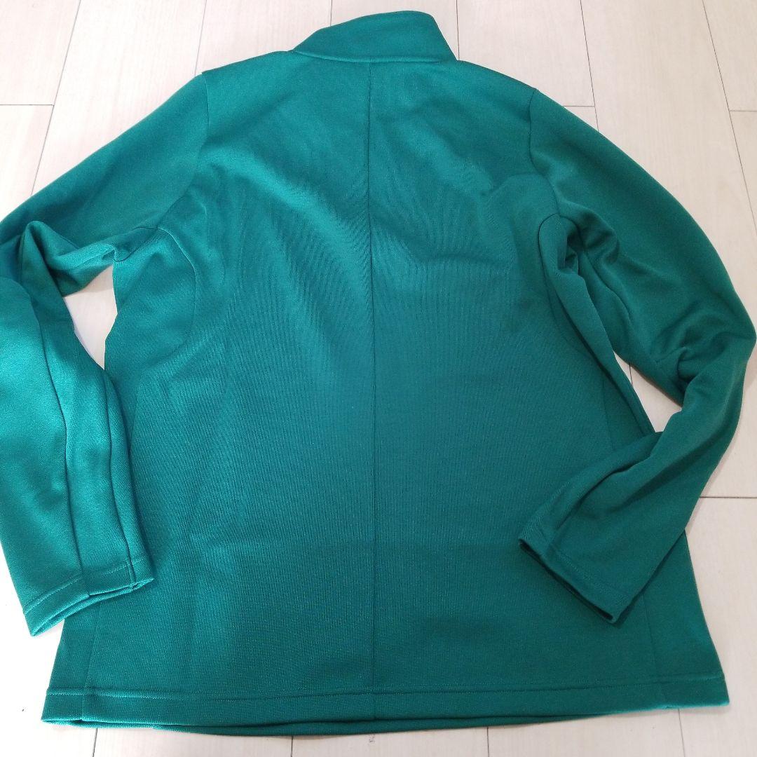 DESCENTE GOLF ハイネックシャツ 緑　ハーフジップ　XL