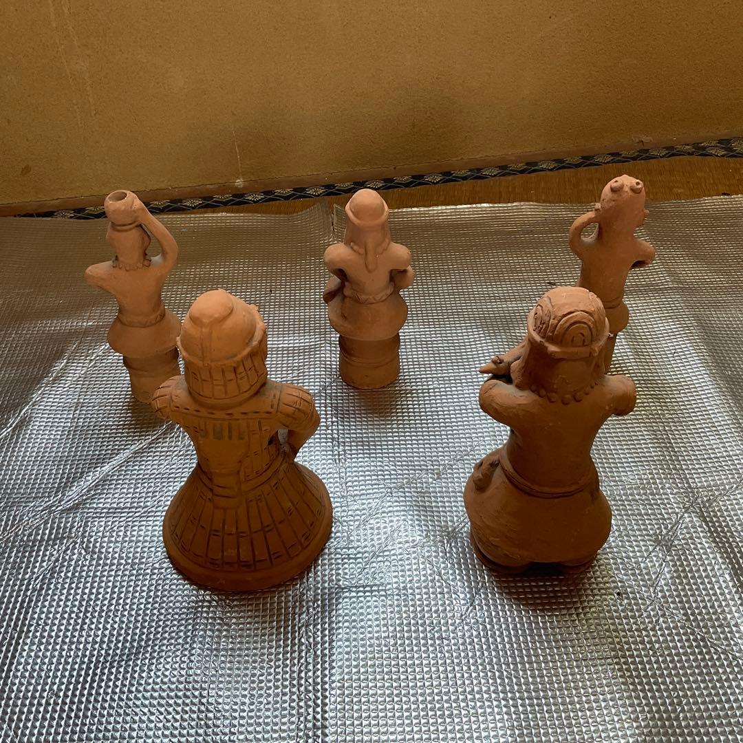 埴輪　五体セット　バラ売り不可　【昭和時代に集めた物です。昭和レトロ】