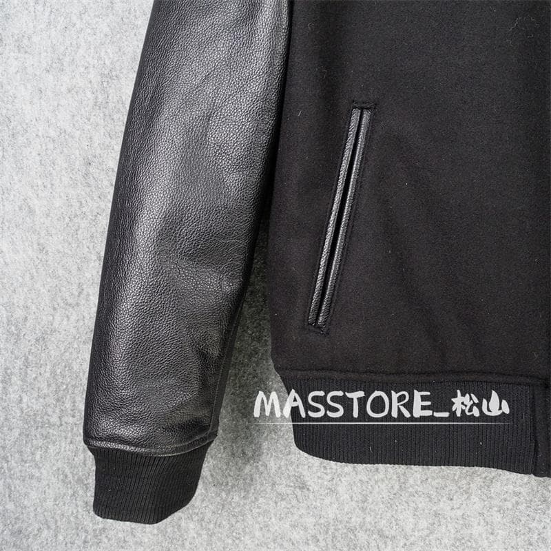 美品 スタジャン 牛革袖 レザージャケット スタジアムジャンパー M-5XL