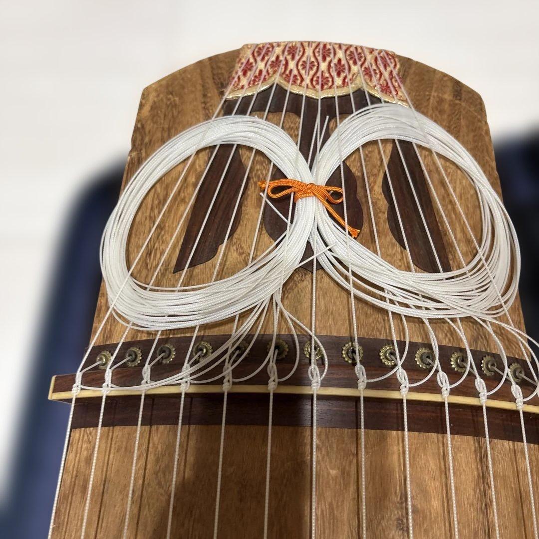 琴 13弦 すだれ彫 ケース付き 和楽器 こと 練習用 美品 和楽器 練習用