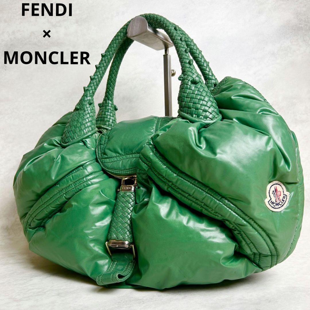 極希少】 FENDI × MONCLER ダウン スパイバッグ グリーン - メルカリ