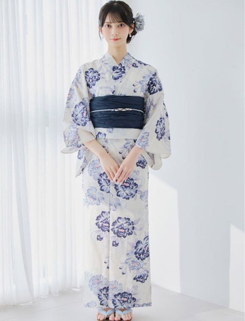 牡丹流れる清流浴衣 【浴衣3点セット 浴衣/帯/下駄】 Sugarnine - メルカリ