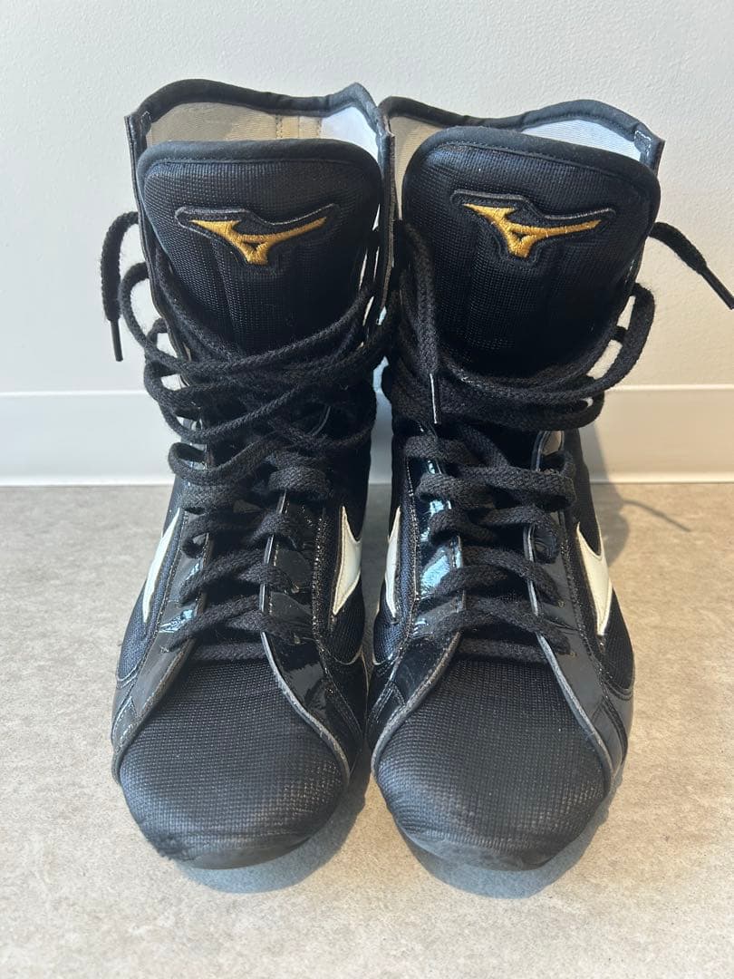 【早い者勝】ミズノMizuno ボクシングシューズ ハイカット ブラックホワイト