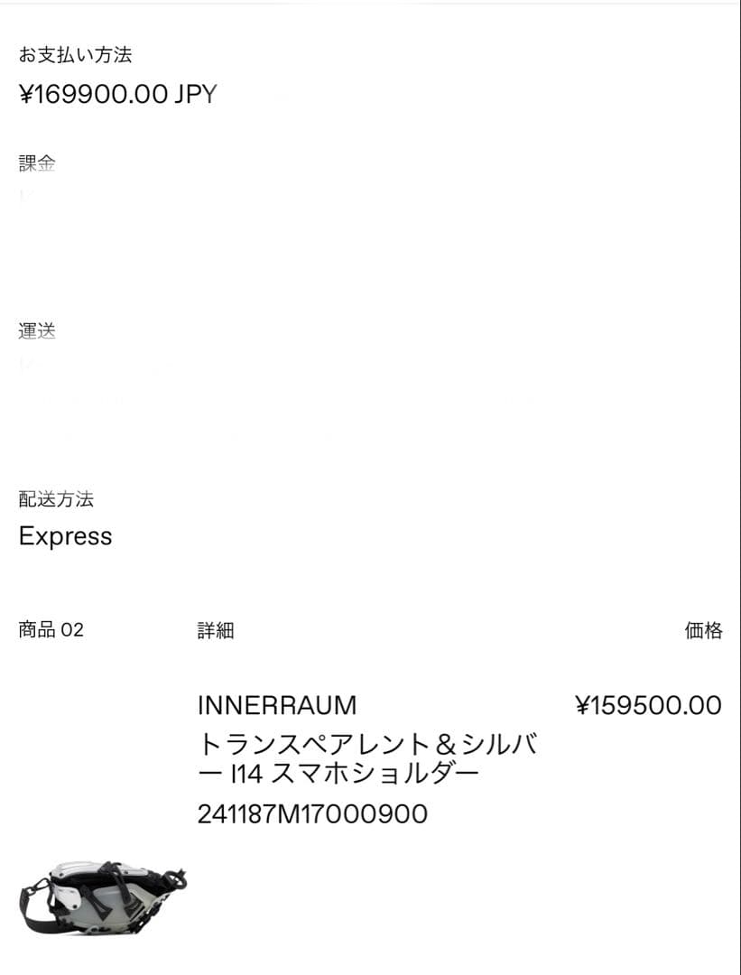 INNERRAUM トランスペアレント & シルバー - 14 スマホショルダー