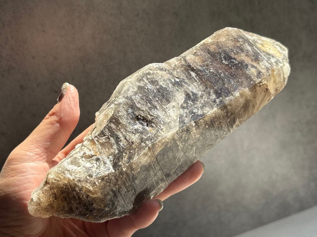 《ブラジル産＊スモーキーエレスチャル＊水入りダブルポイント》