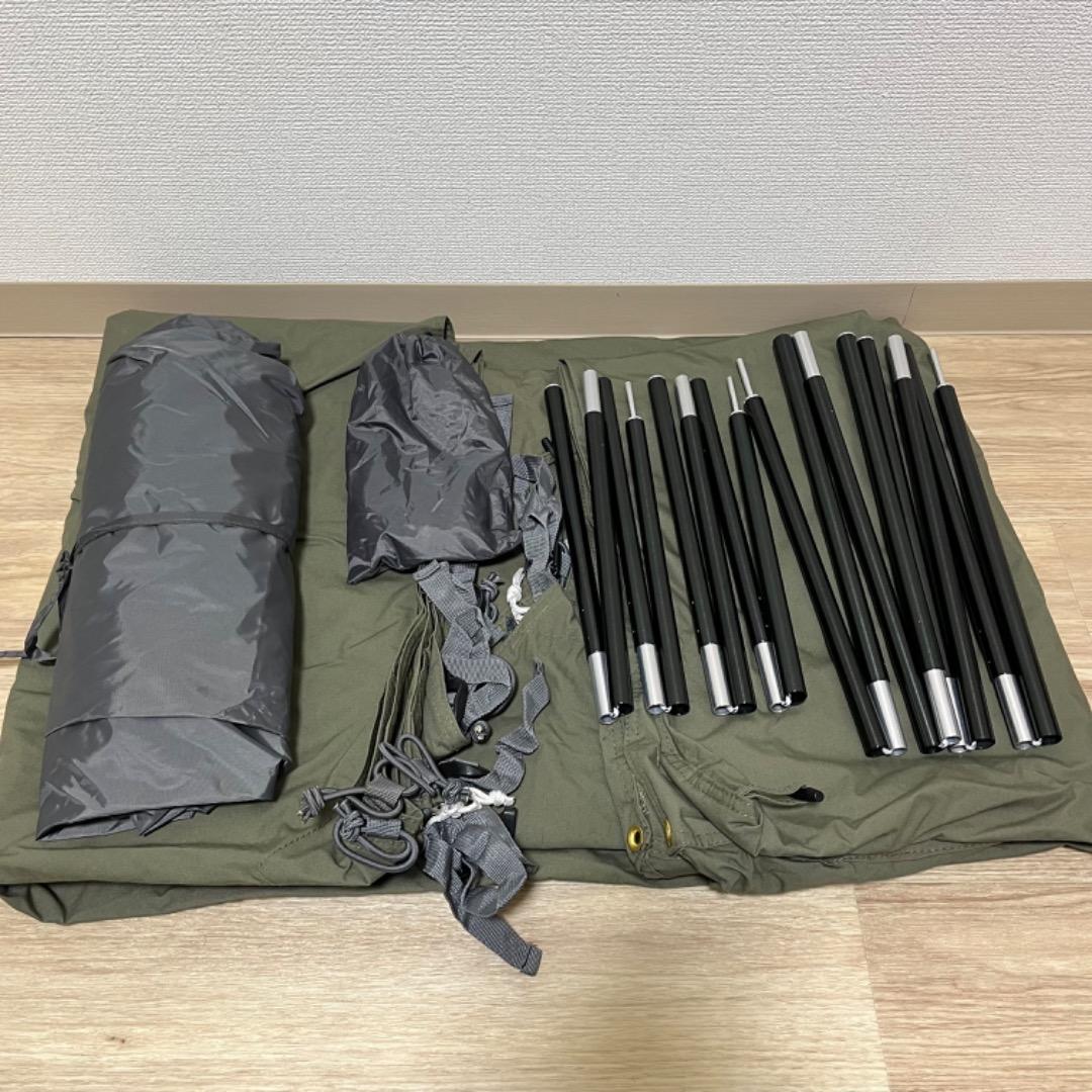 BUNDOK ソロベース 【専用 二又ポール＋二又接続ポール付き】