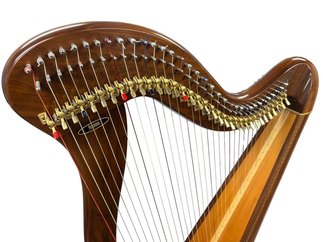 ◆美品 青山ハープ The 130(WN) (ウォールナット材仕上げ) ハープ