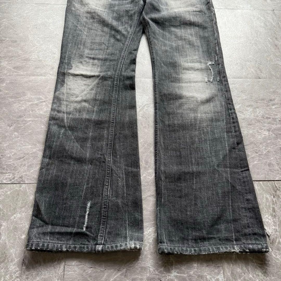 archive diesel black denim flare pants-お買い得の通販