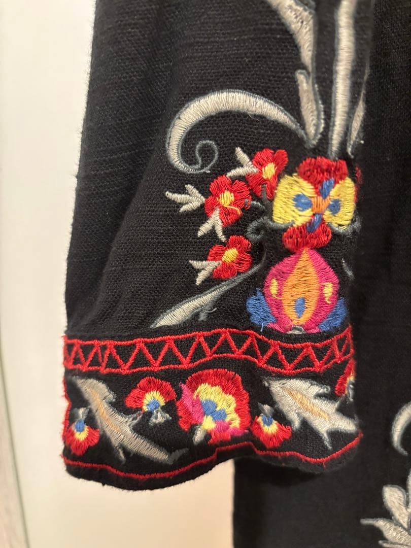 Freada/フリーダ インド刺繍花柄ガウン