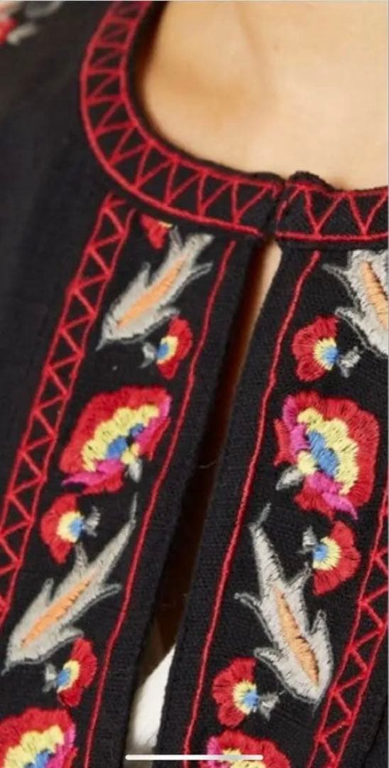 Freada/フリーダ インド刺繍花柄ガウン