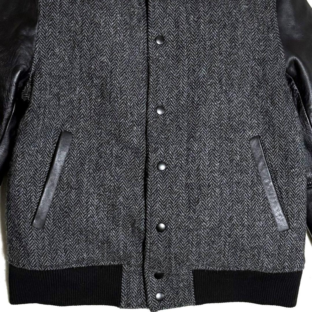 極美品✨️ BEAMS × Harris Tweed スタジャン レザー ウール