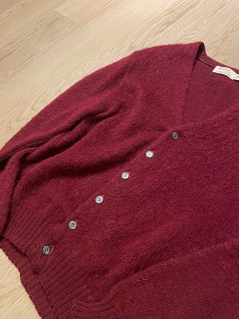 60's Rudd's モヘアカーディガン バーガンディ M