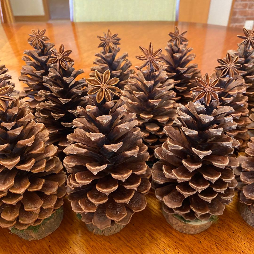 ⚠️専用品⚠️ 大王松 の 松ぼっくりツリー 土台付き ツリー クリスマス