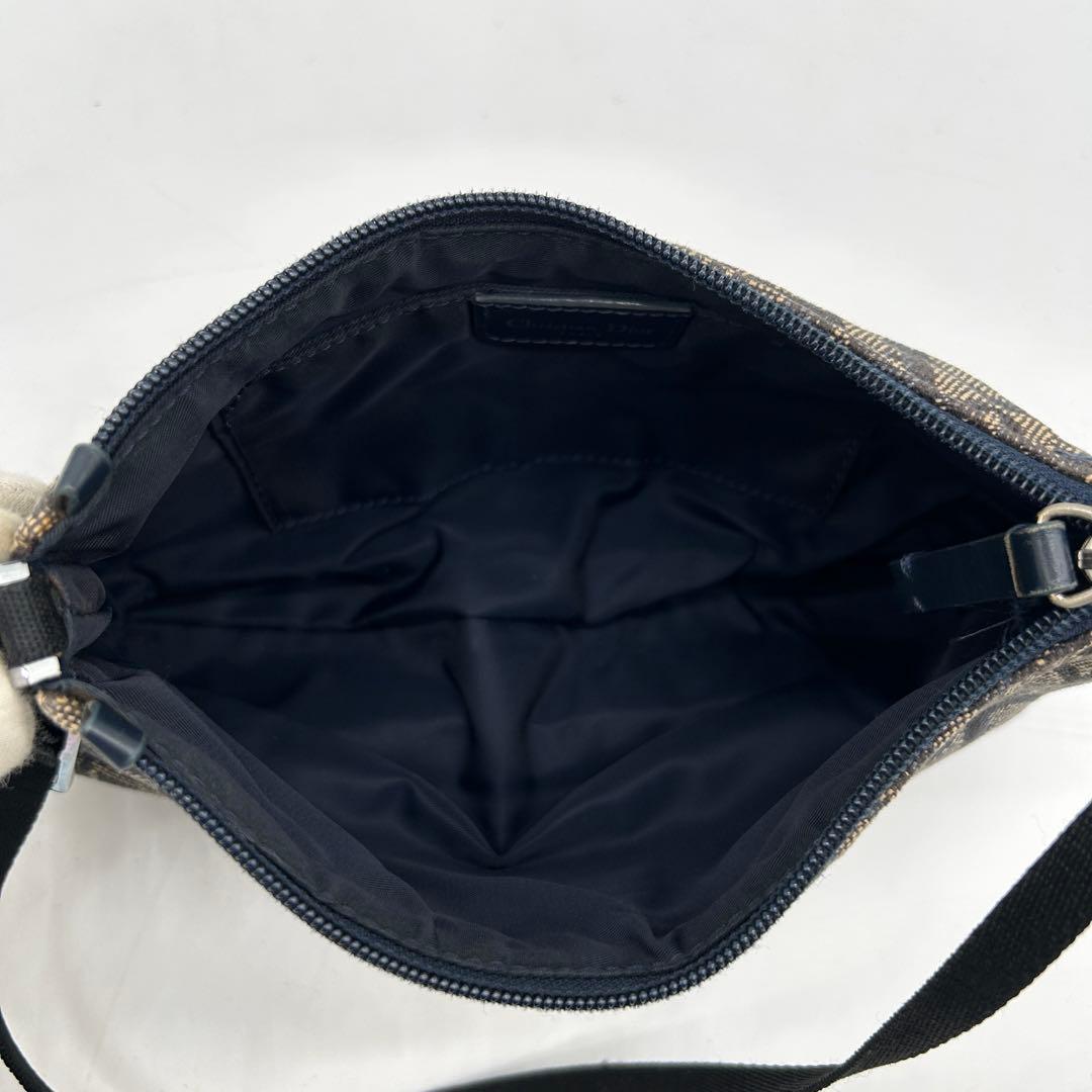 【美品】クリスチャンディオール アクセサリーポーチ トロッター ネイビー 肩掛け