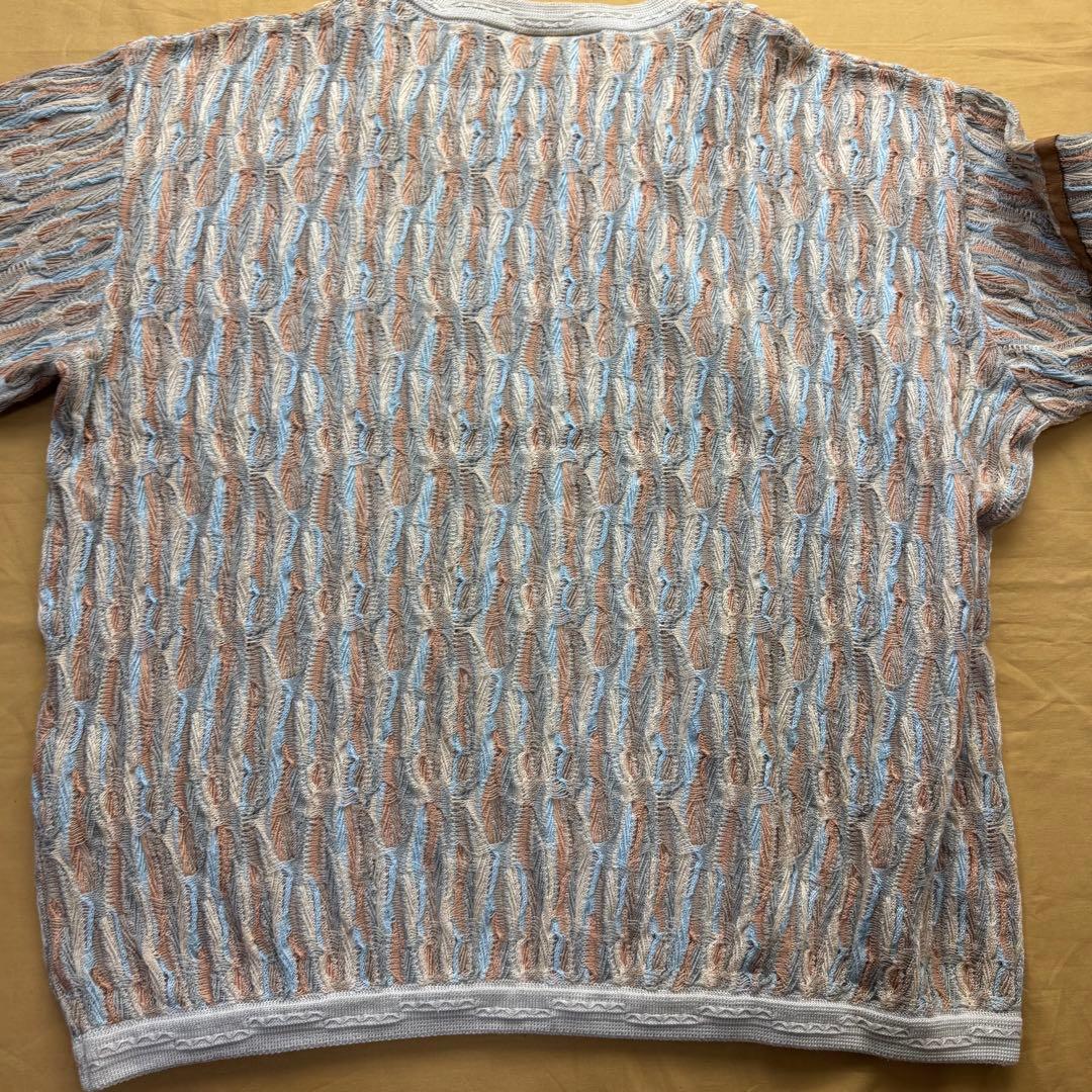 Coogi クージ　3Dニット　ニット　XXL ブラウン　ブルー