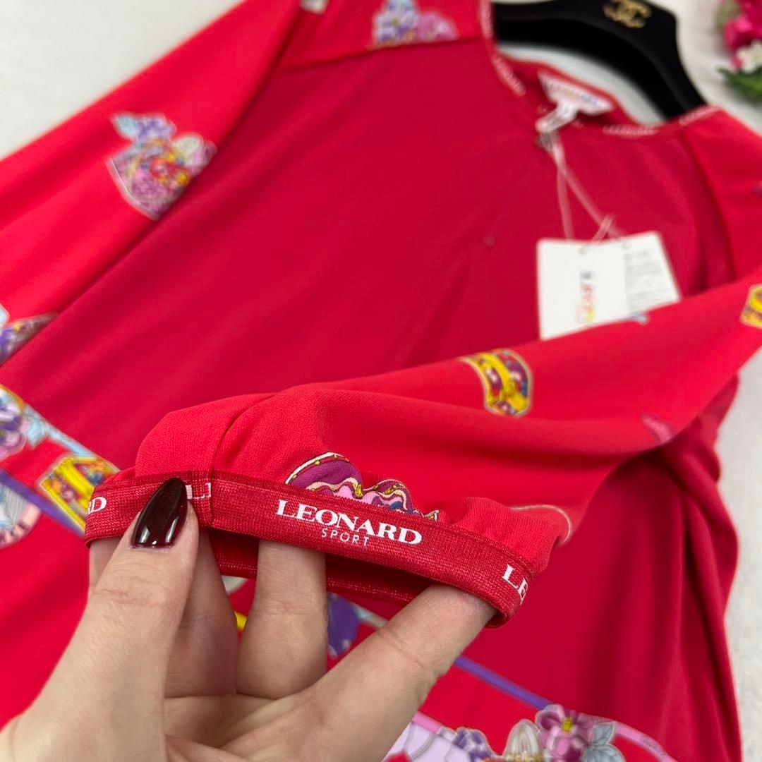 K551 新品未使用 XL レオナールスポーツ ひざ丈ワンピース レディース