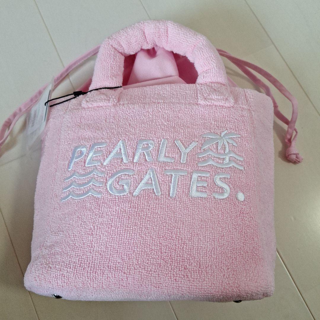 パーリーゲイツPEARLY GATES ピンク カートバッグ　パイル地