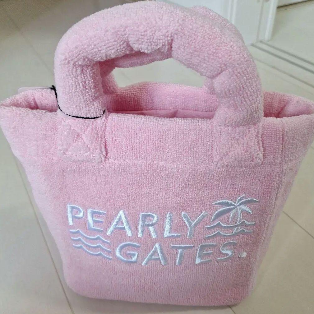 パーリーゲイツPEARLY GATES ピンク カートバッグ　パイル地