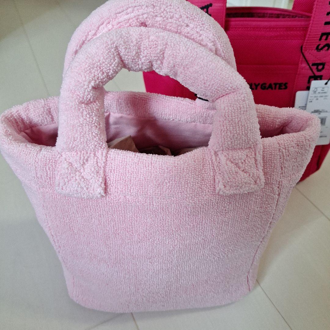 パーリーゲイツPEARLY GATES ピンク カートバッグ　パイル地