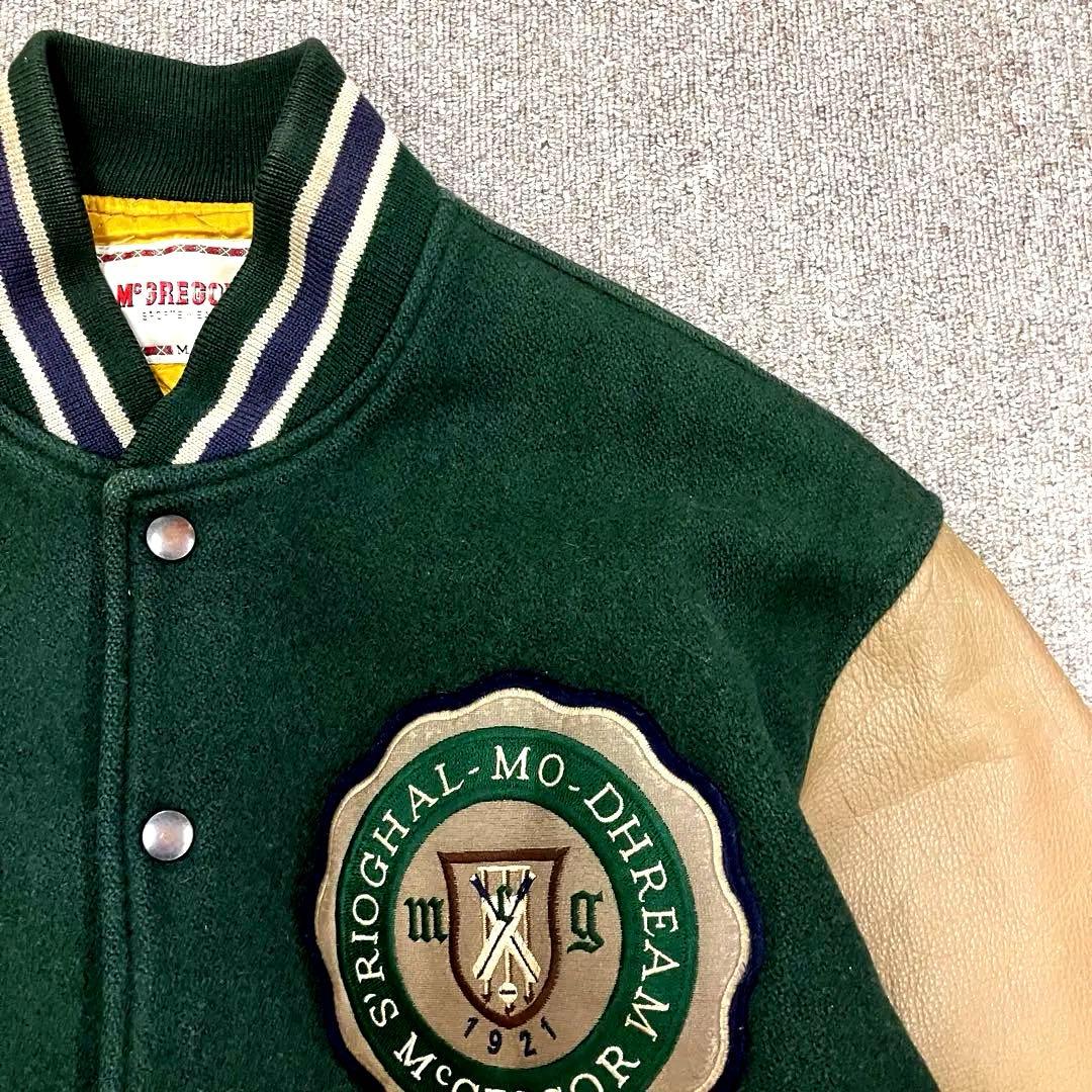 短丈 マクレガー McGREGOR スタジャン 袖レザー ヴィンテージ ウール