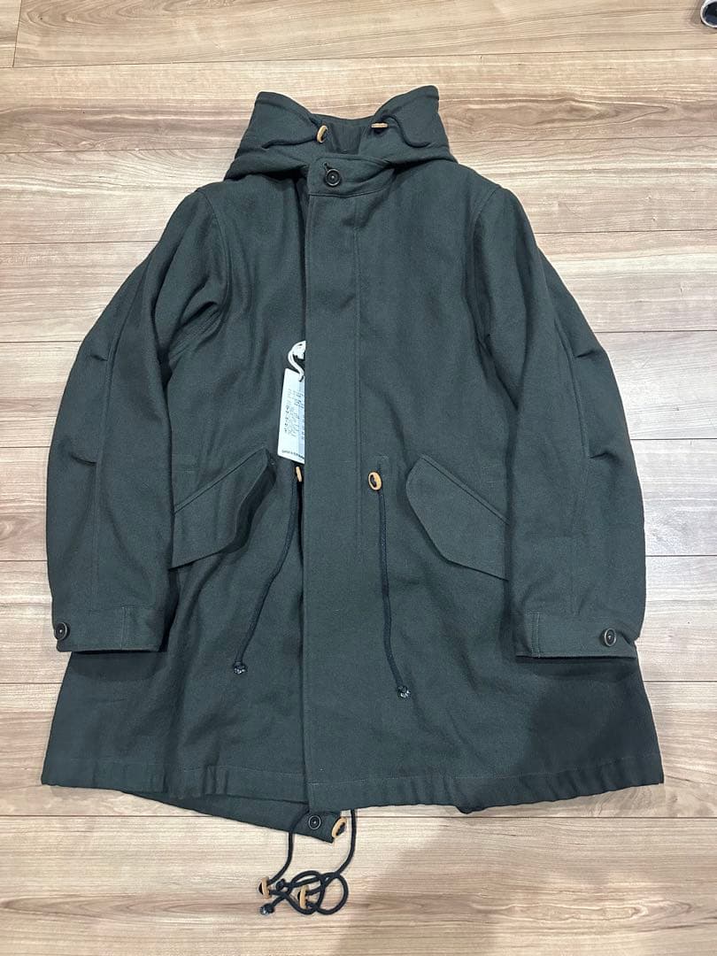 25AW MAATEE&SANS FISH TAIL リネンカシミア グリーン1