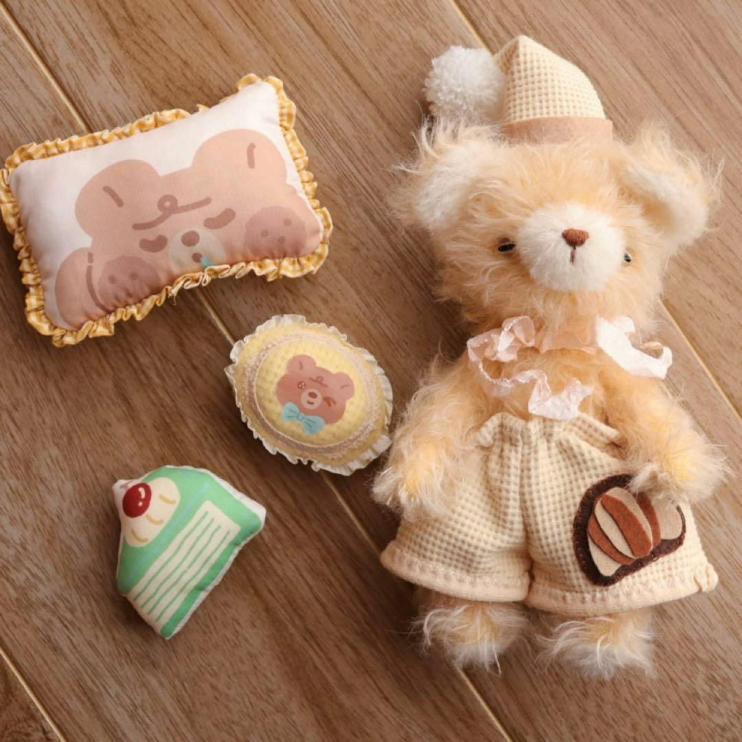 眠気がでてきたくま ぬいぐるみ ハンドメイド 海外作家様 テディベア