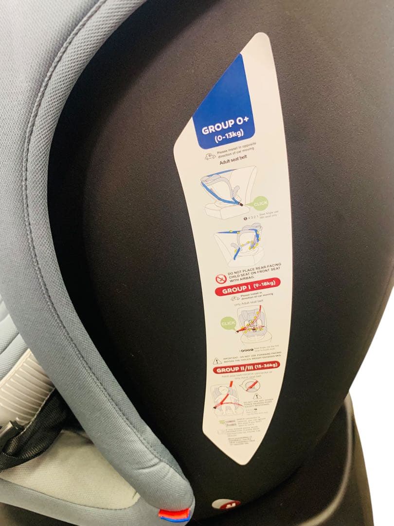 【開封済・未使用】Reecle チャイルドシート ZA06 グレー 360度回転