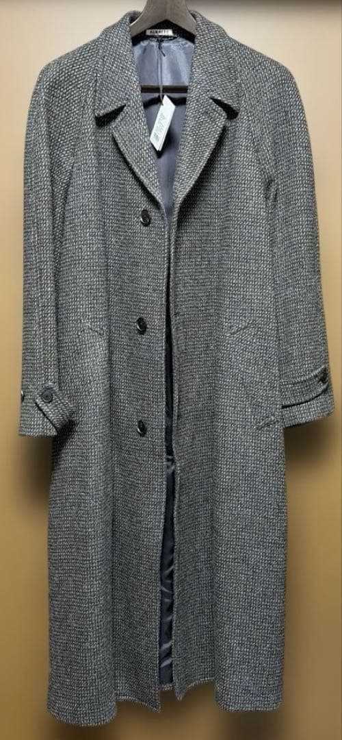 AURALEE アルパカウールシルクツイードステンカラーコート 25A/W