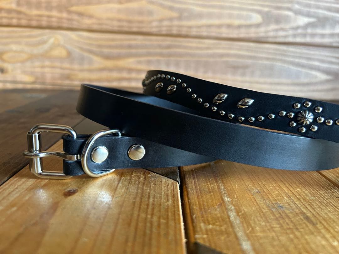 スタッズナローベルト18mm幅ダブルリーフhtcナロー好き