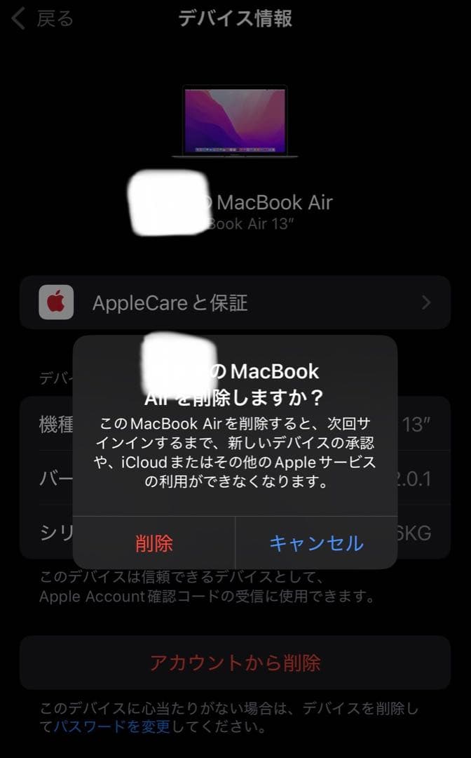 極美品　MacBook Air 13インチ 2020年 Intelモデル