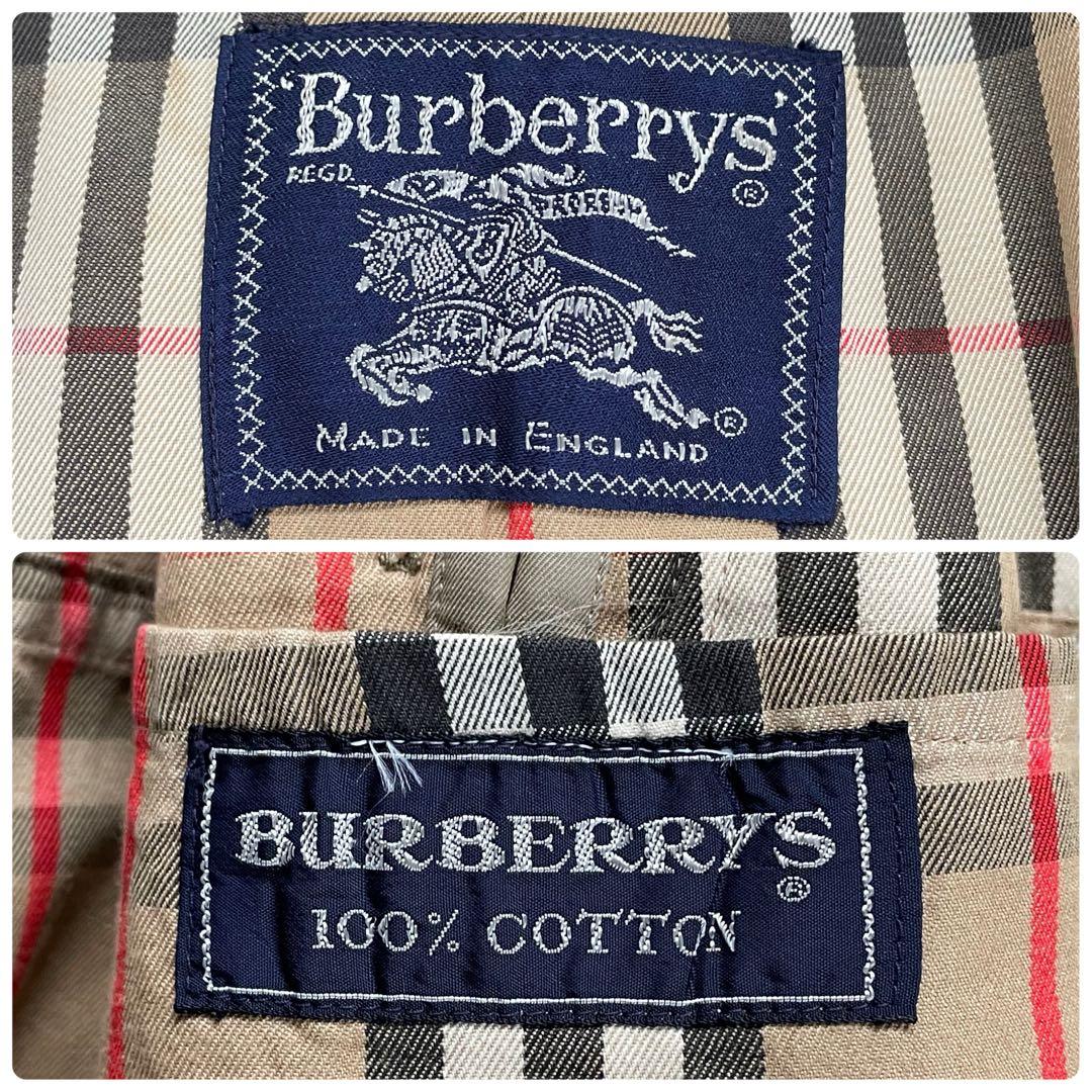 Burberrys バーバリーベージュ系ステンカラーコート裏地ノバチェック英国製