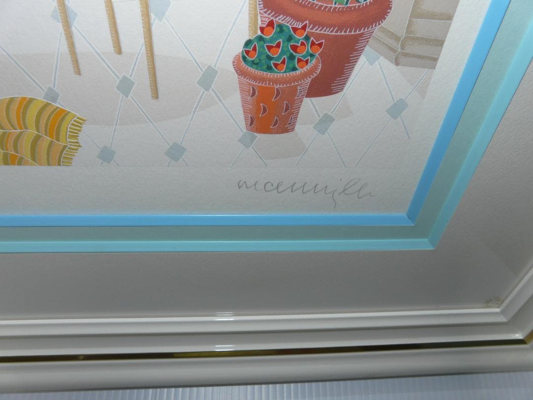 真作　トーマスマックナイト　シカゴモーニング　直筆サイン入　シルクスクリーン