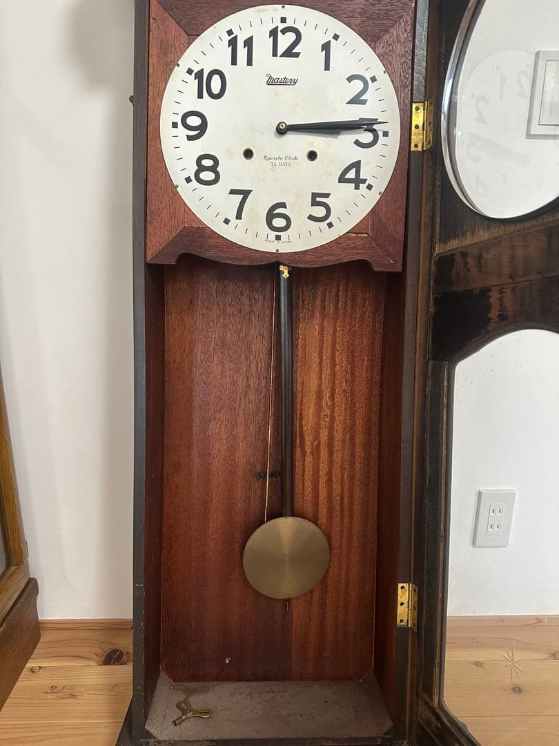 Mastery クラシック木製 掛、柱時計 高さ127cm Mastery 高さ127cm