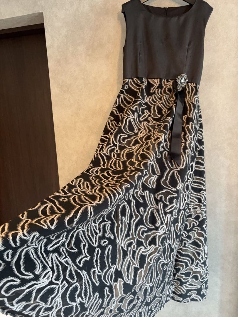 1回着のみ！全円オードリーデザインドレス♡フランス高級変わり生地で素敵なドレープ