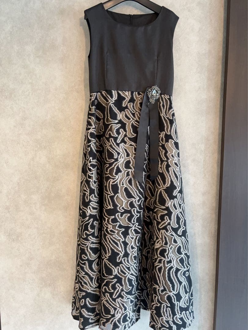 1回着のみ！全円オードリーデザインドレス♡フランス高級変わり生地で素敵なドレープ