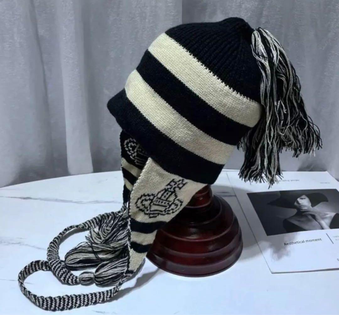 Vivienne westwood ヴィヴィアンウエストウッド 耳当てニット帽 - メルカリ