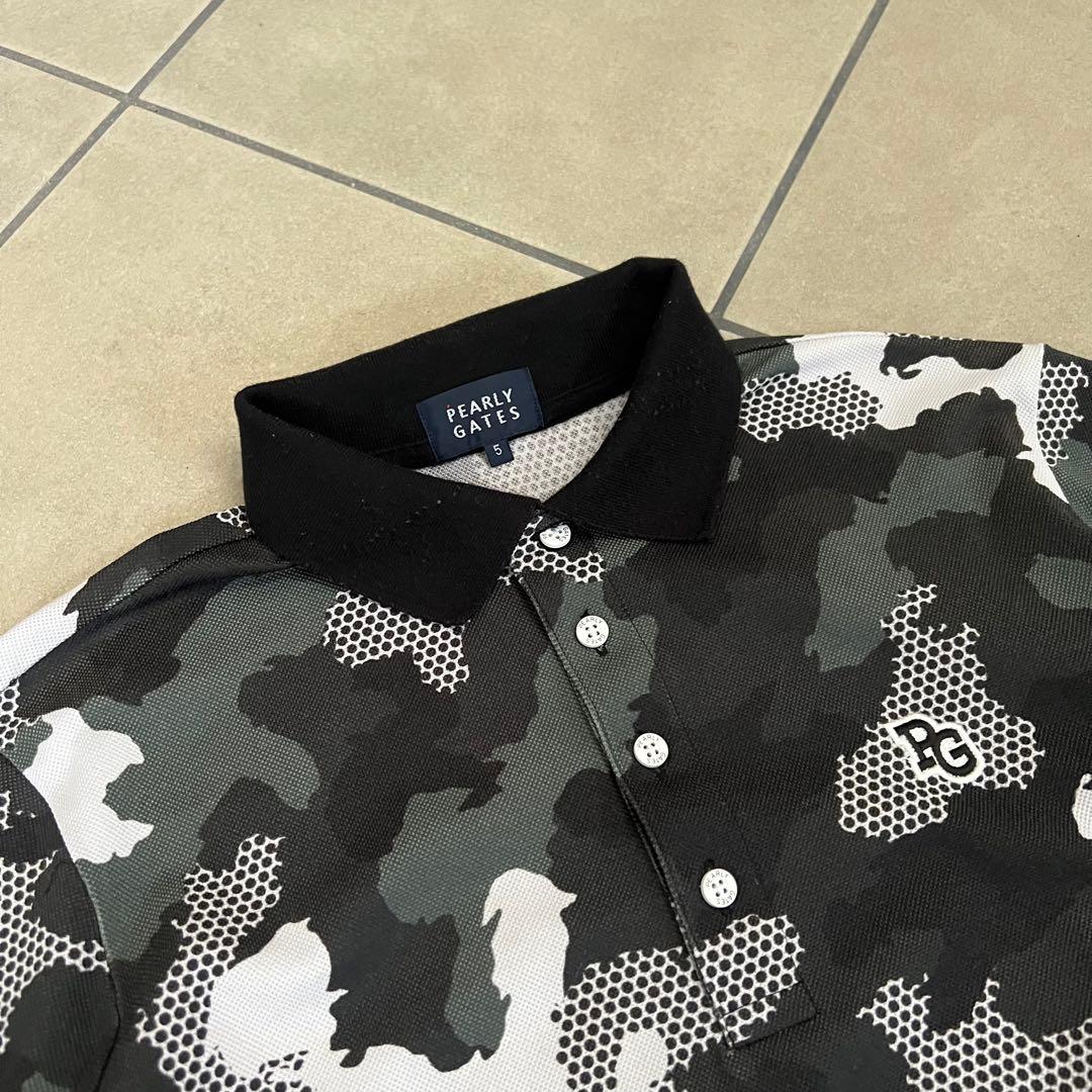 パーリーゲイツ　セットアップ　上下　メンズ　ポロシャツ　ショートパンツ　迷彩　L