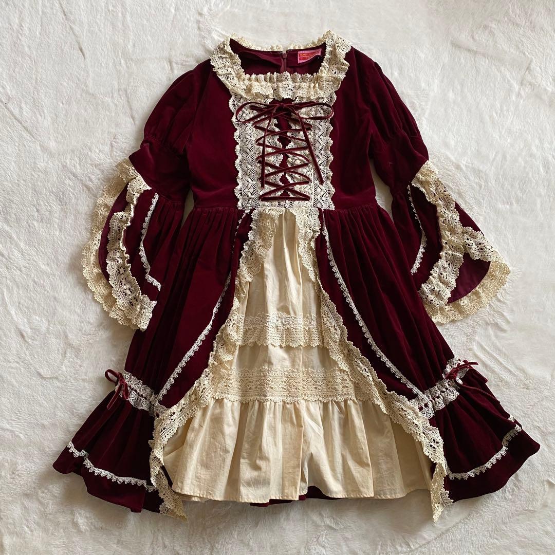 BABY THE STARS SHINE BRIGHT ベルベット　ドレスレース