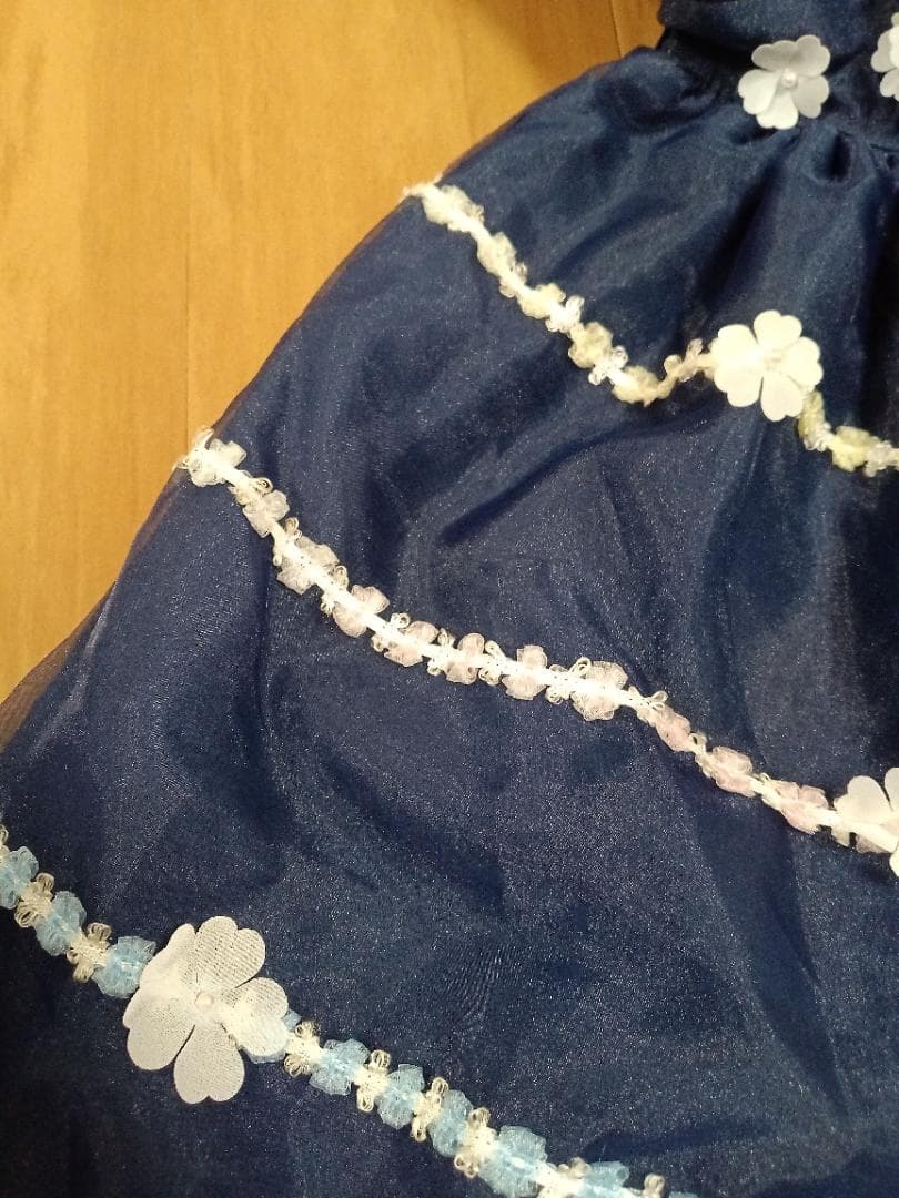 公*o様 BABY 星の花が降る夜ワンピース＆カチューシャ 紺色