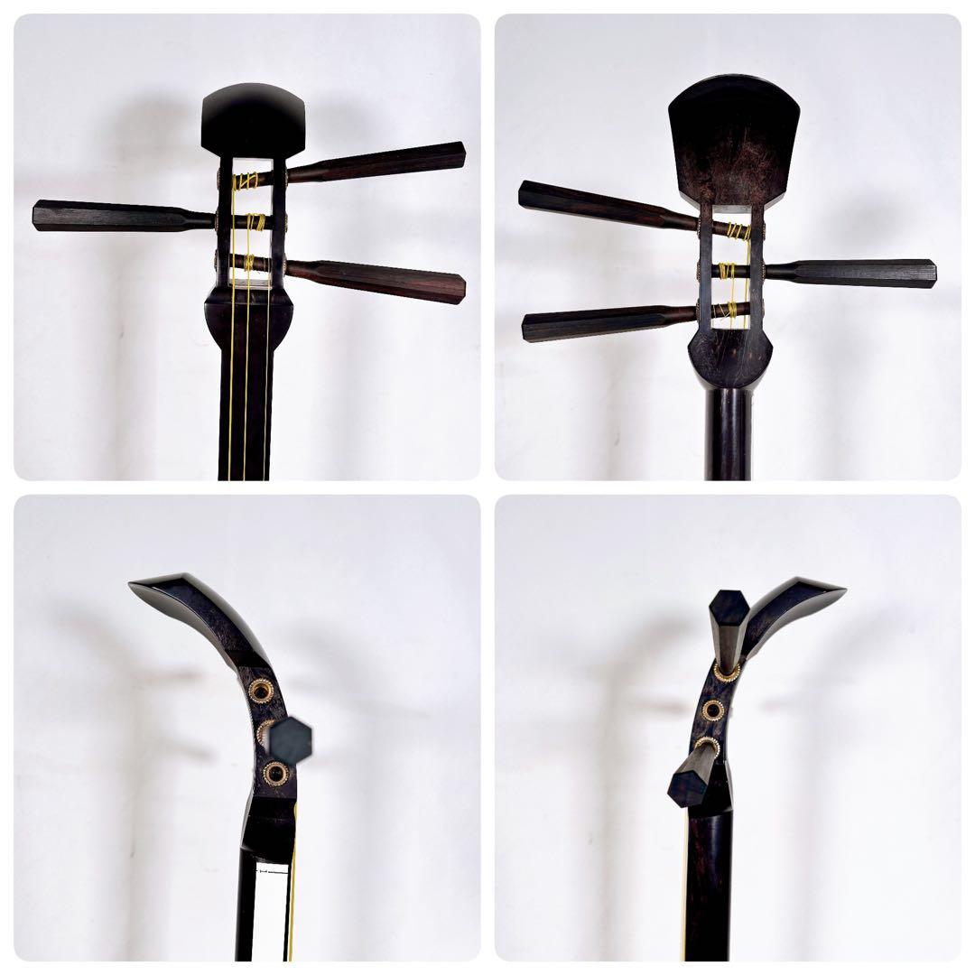 お稽古用三味線　細棹　皮破れなし　初心者オススメ　合皮　長唄　天神欠けなし