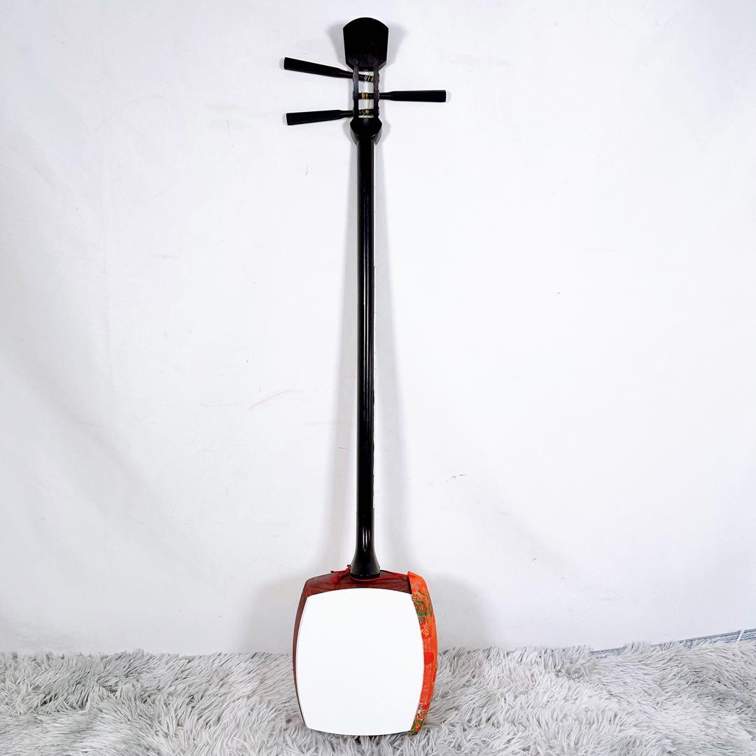 お稽古用三味線　細棹　皮破れなし　初心者オススメ　合皮　長唄　天神欠けなし