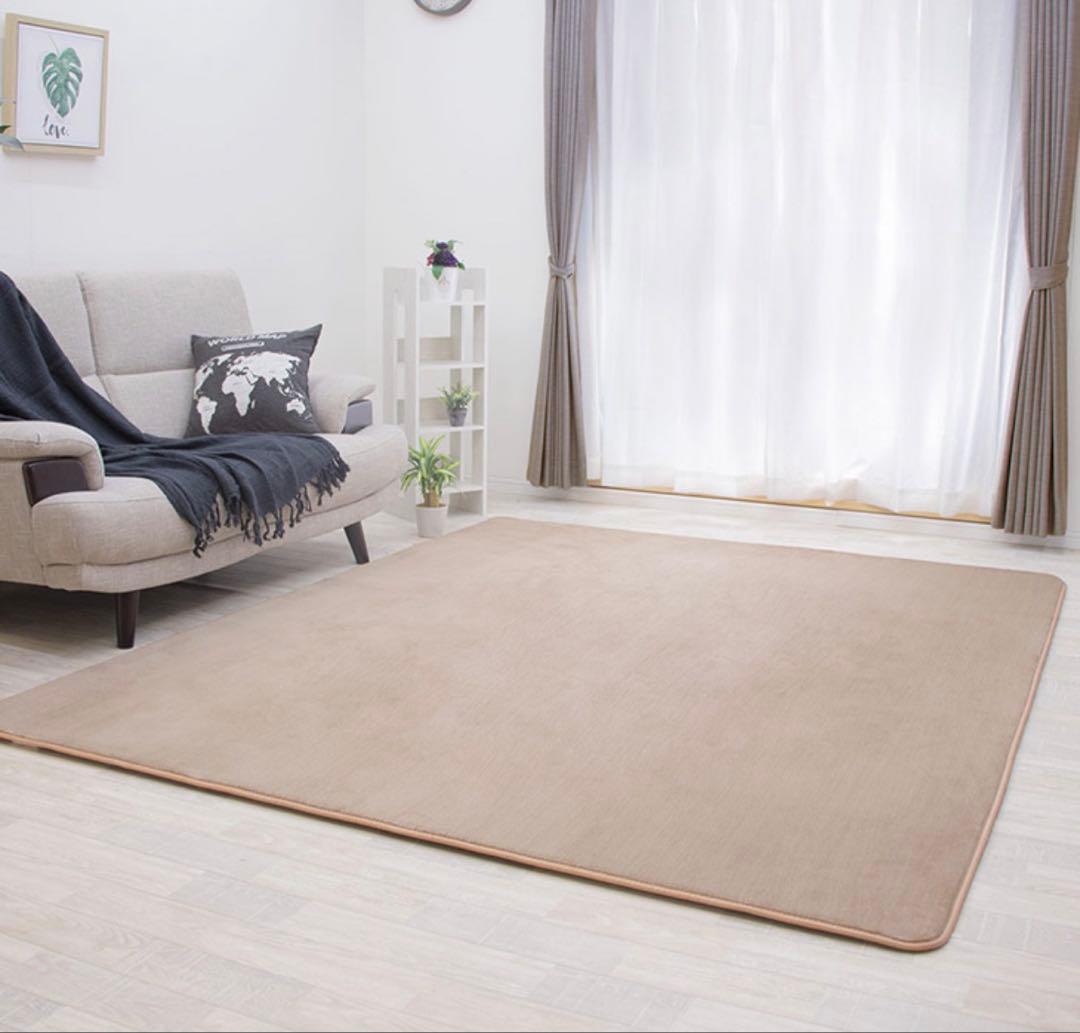 美品】低反発ラグマット200x300cm 極厚25mm 撥水・抗菌・防ダニ加工