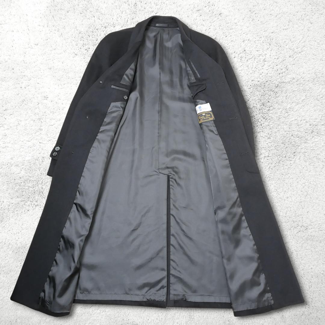 美品【カシミヤ100%】ロングコート 大きいサイズ 比翼 チェザーレガッティ52