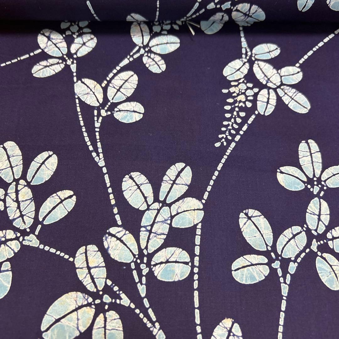 竺仙(ちくせん)綿100%地染　高級浴衣反物　萩