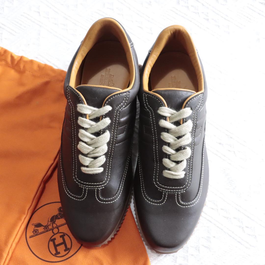 未使用！エルメスHermes　レザーシューズ　クイッカー　スニーカー　クイック
