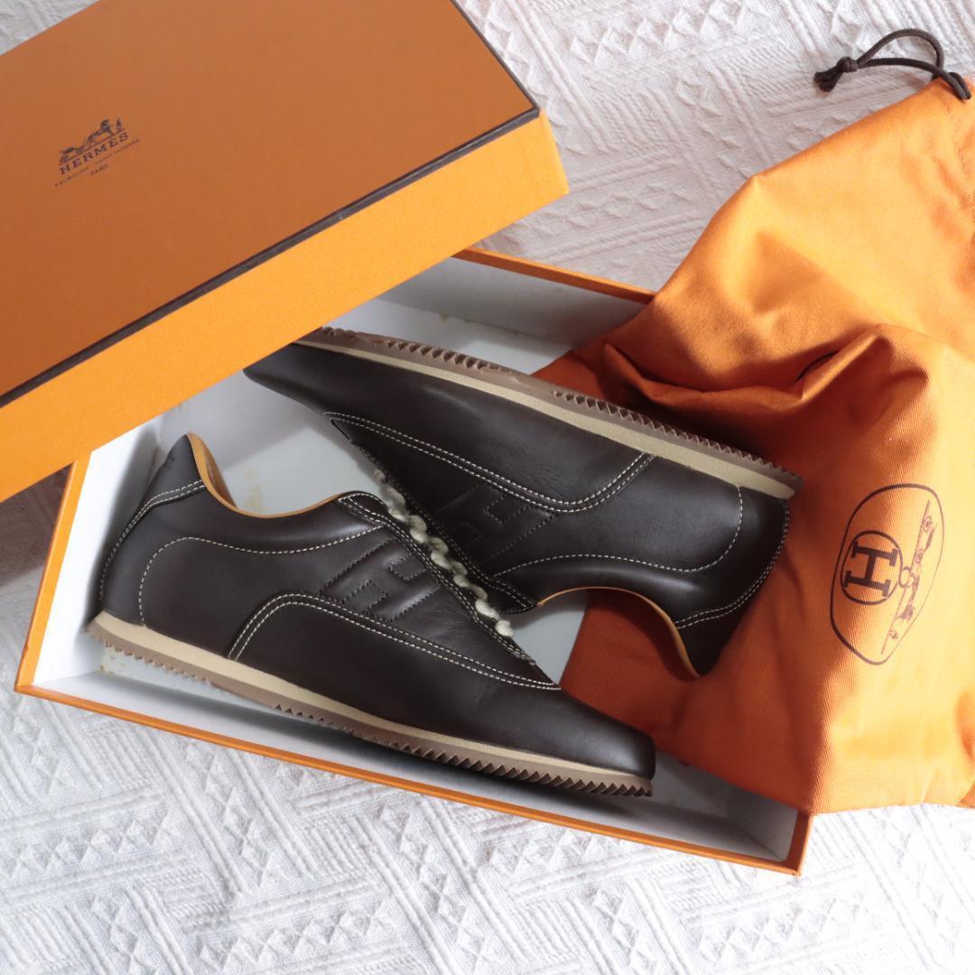 未使用！エルメスHermes　レザーシューズ　クイッカー　スニーカー　クイック