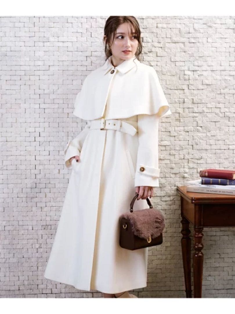 noela　2wayケープウールコート